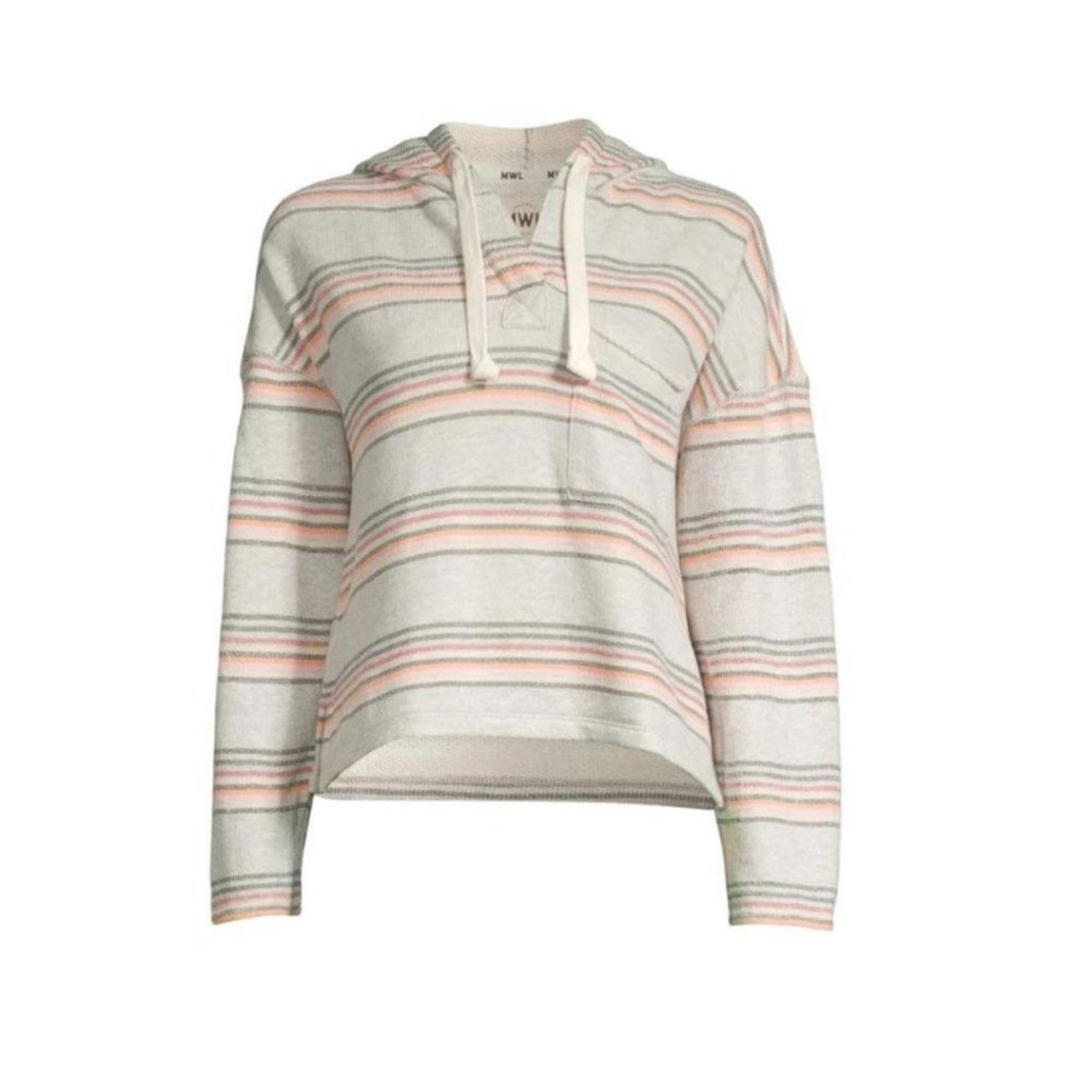 Madewell MWL Popover Hoodie Sweatshirt in Sorrento Stripe